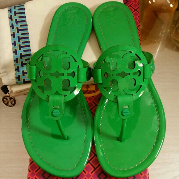 Tory Burch Shoes - •RARE• Fluorescent Green /Bright Miller Sandals